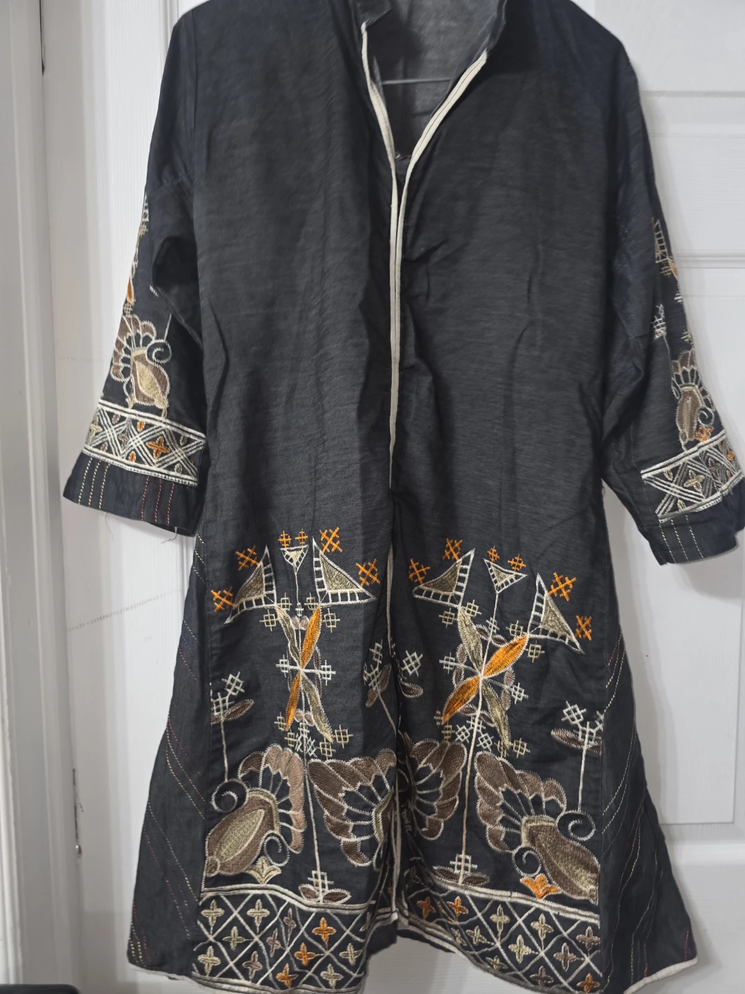 Embroidered denim shirt - photo 2
