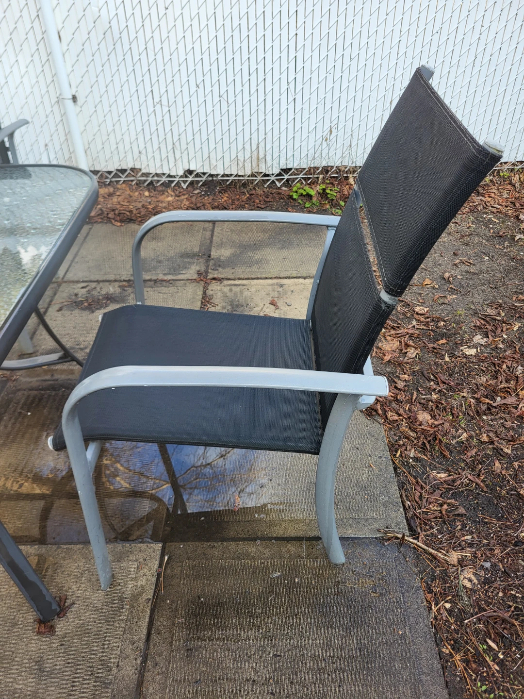 Ensemble de patio table en verre et chaises - photo 4