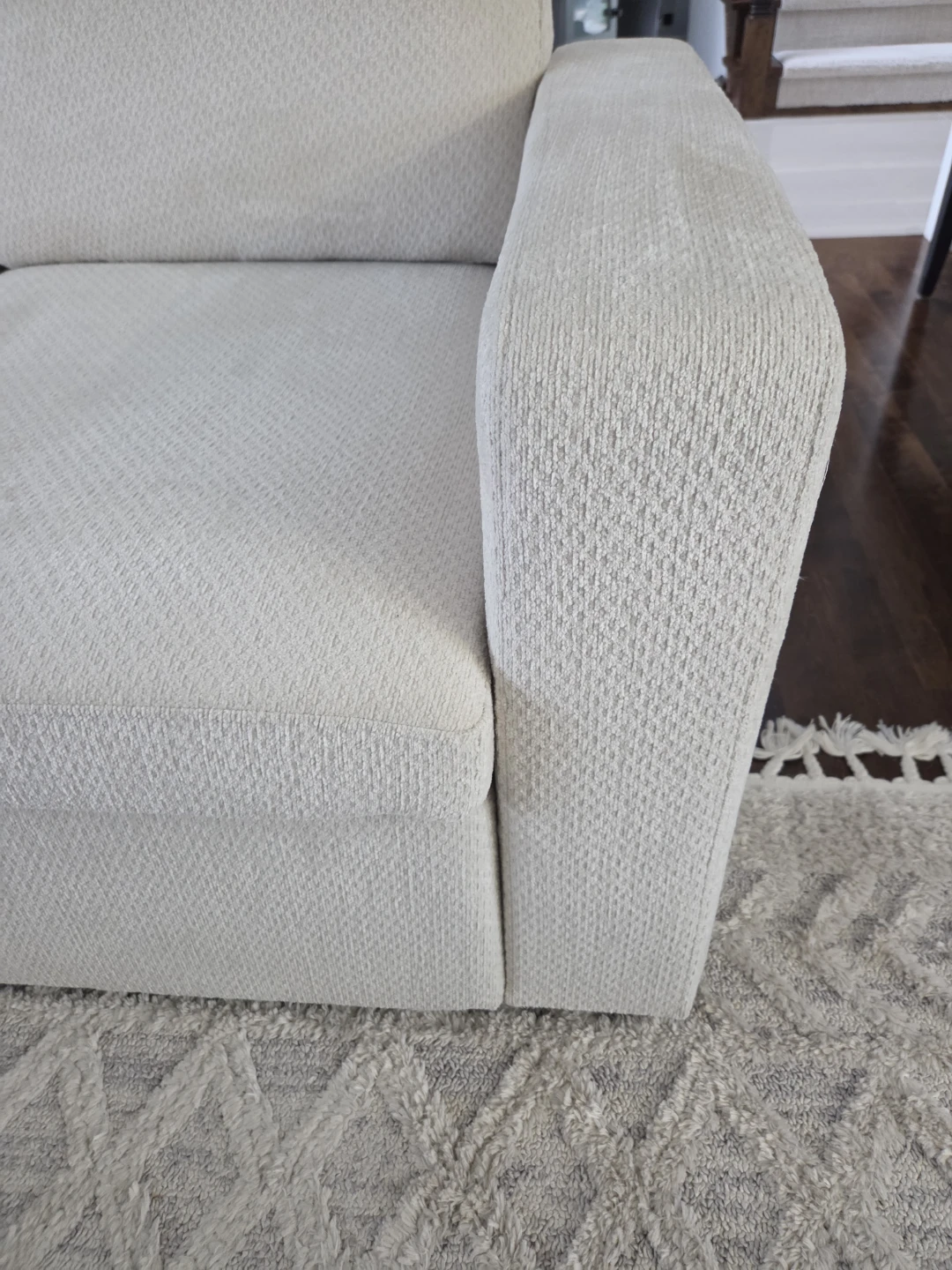 Sectional Sofa - Light Beige Fabric - photo 2