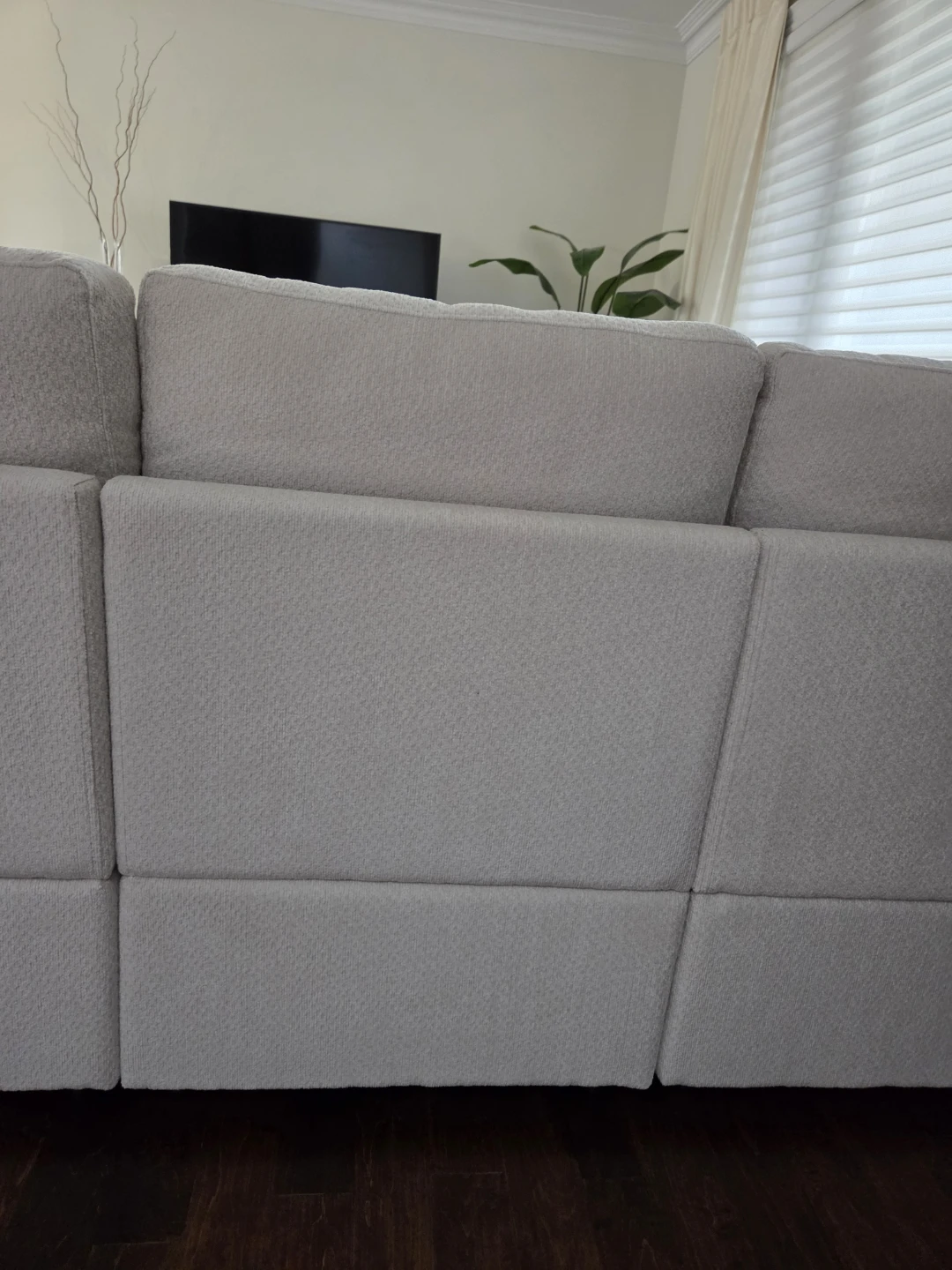 Sectional Sofa - Light Beige Fabric - photo 3