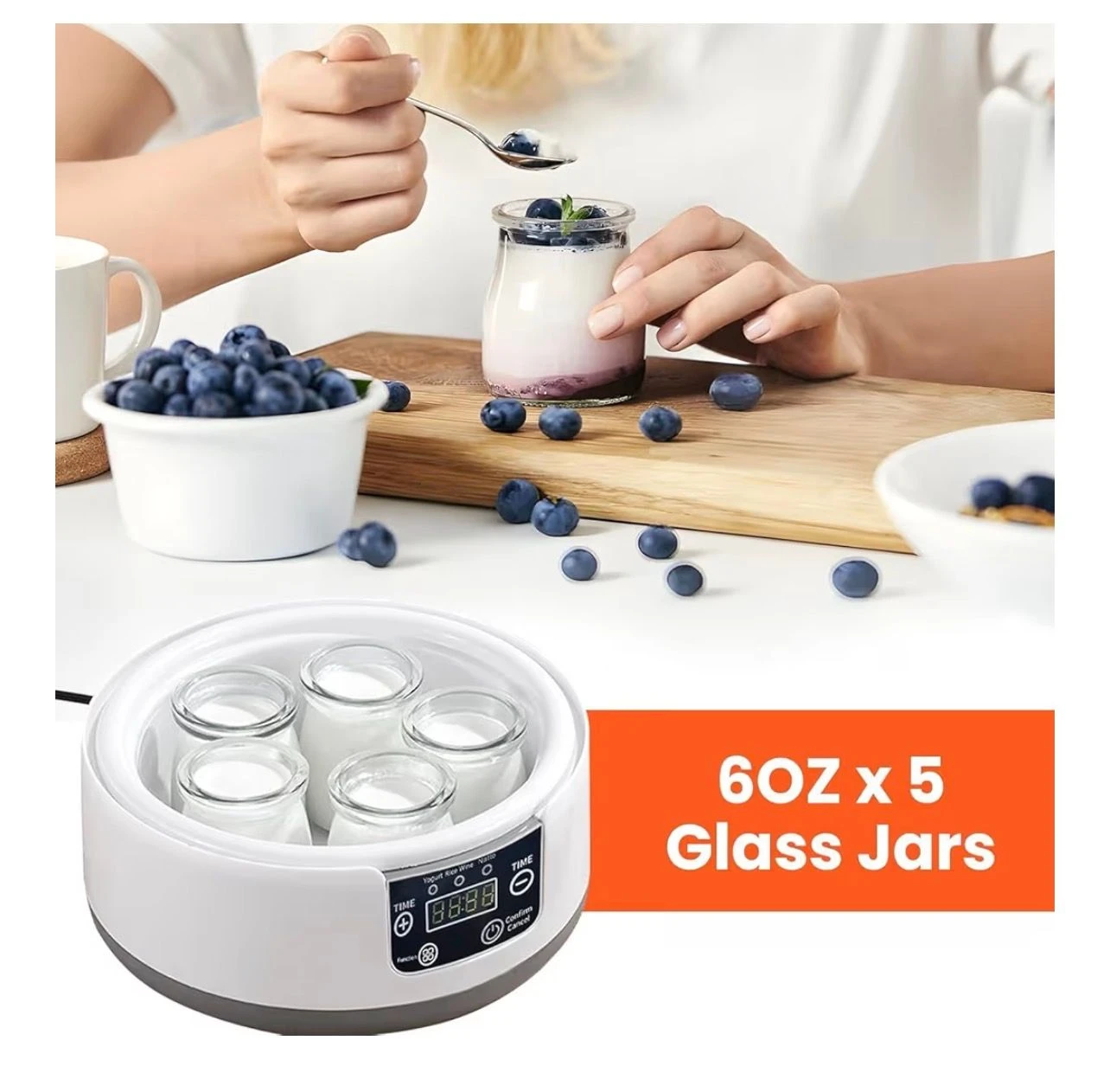 Digital Yogurt Maker with 5 Glass Jars - photo 3