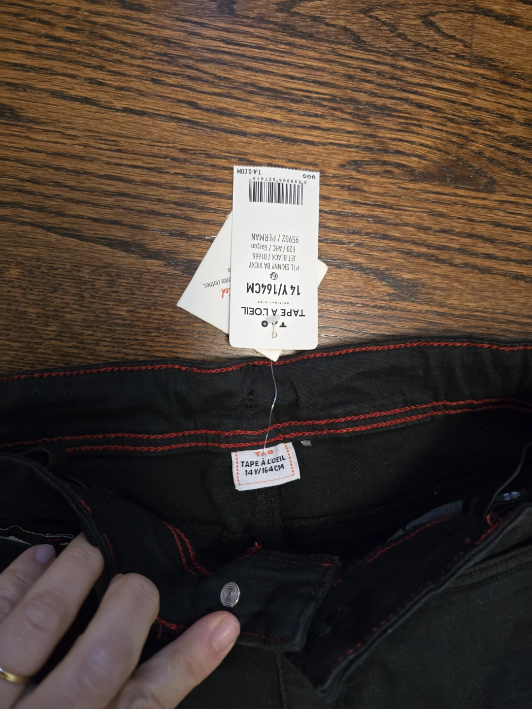 NEW TAPE A L'OEIL Black slim Jeans - Size 14 Y/164cm - photo 4