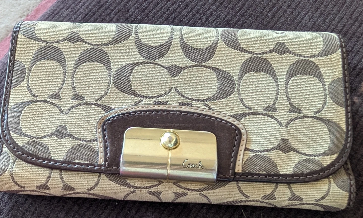 Coach Signature C Monogram Wristlet Wallet