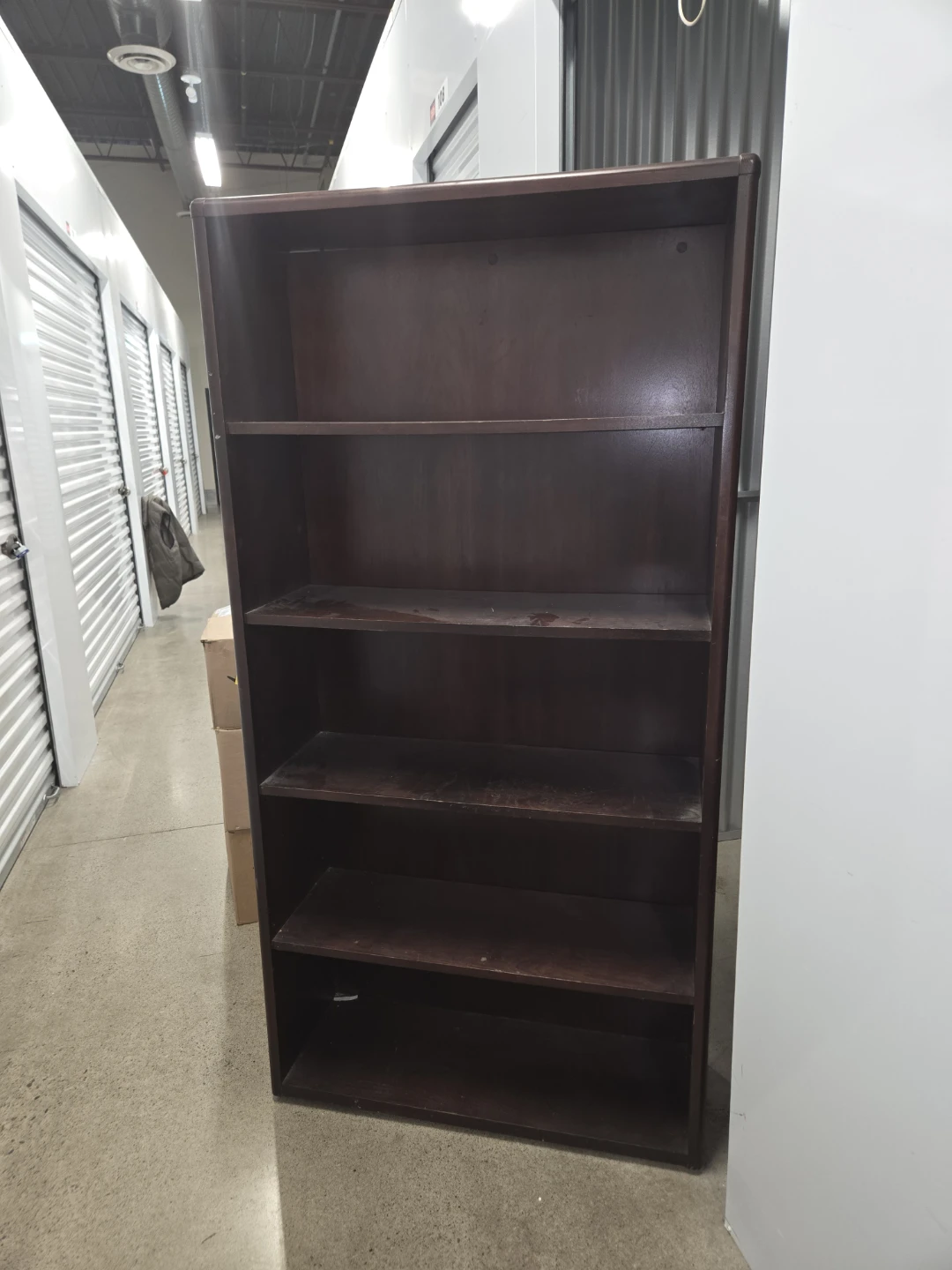 Dark Brown Wooden Bookshelf