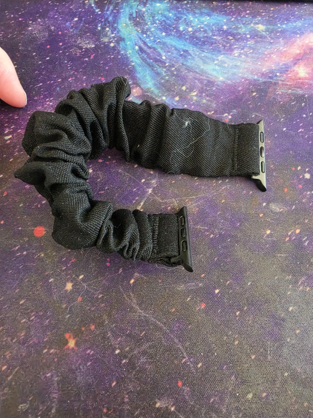 Black Scrunchie Watch Band
