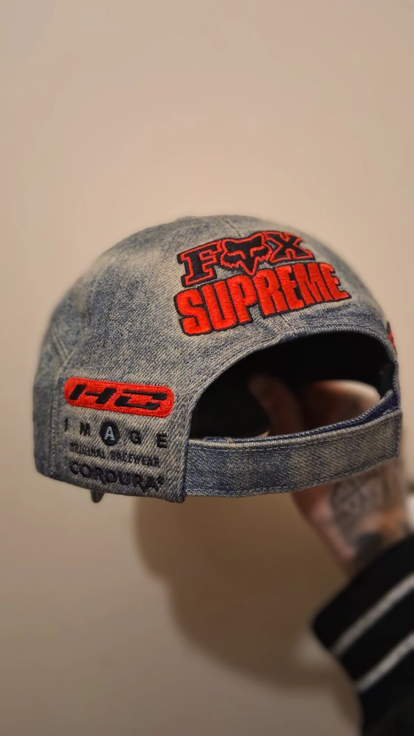 Fox x Supreme "94" Factory Team Denim Baseball Cap - photo 4
