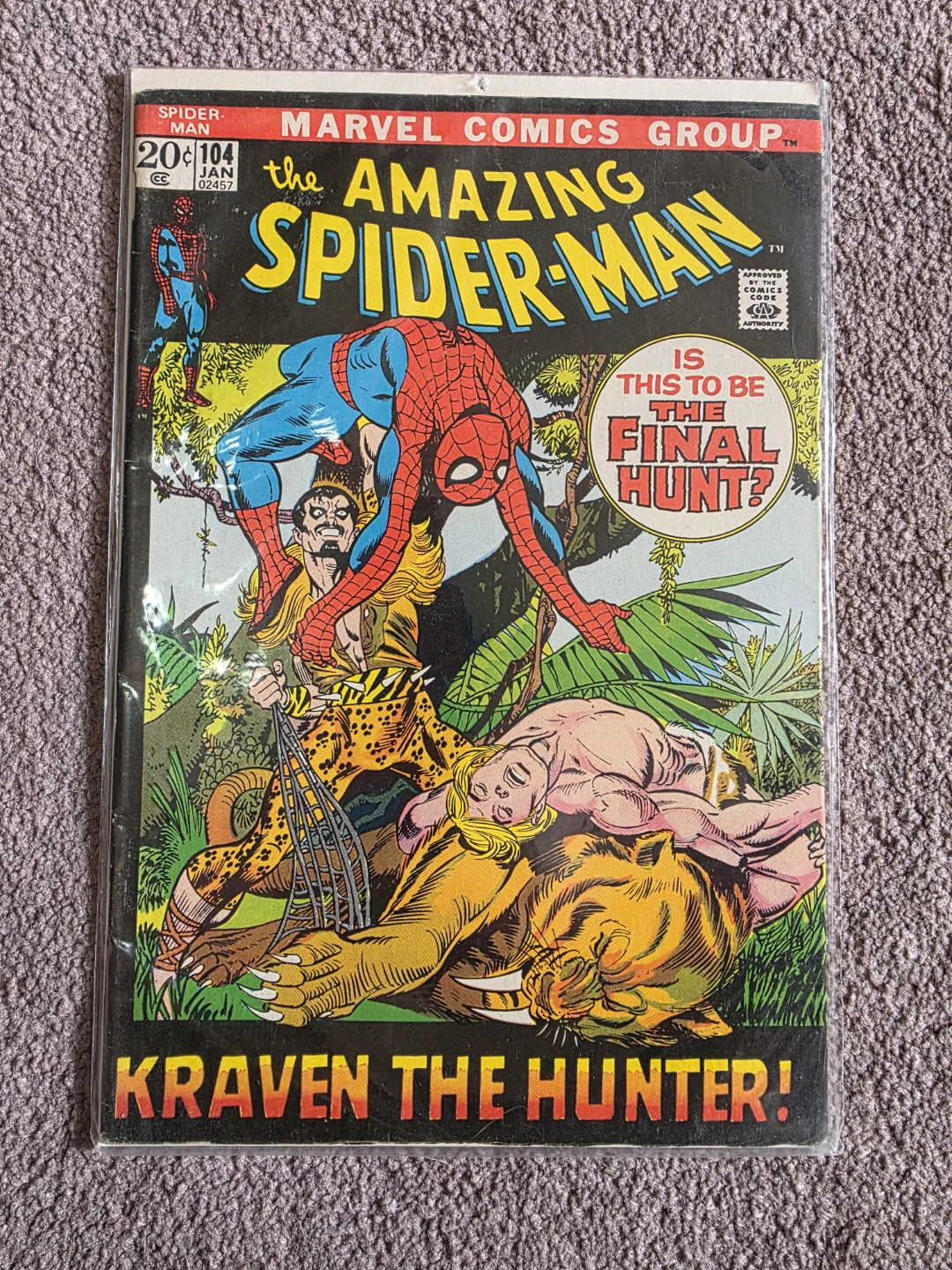The Amazing Spider-Man Comic #104 - Kraven the Hunter