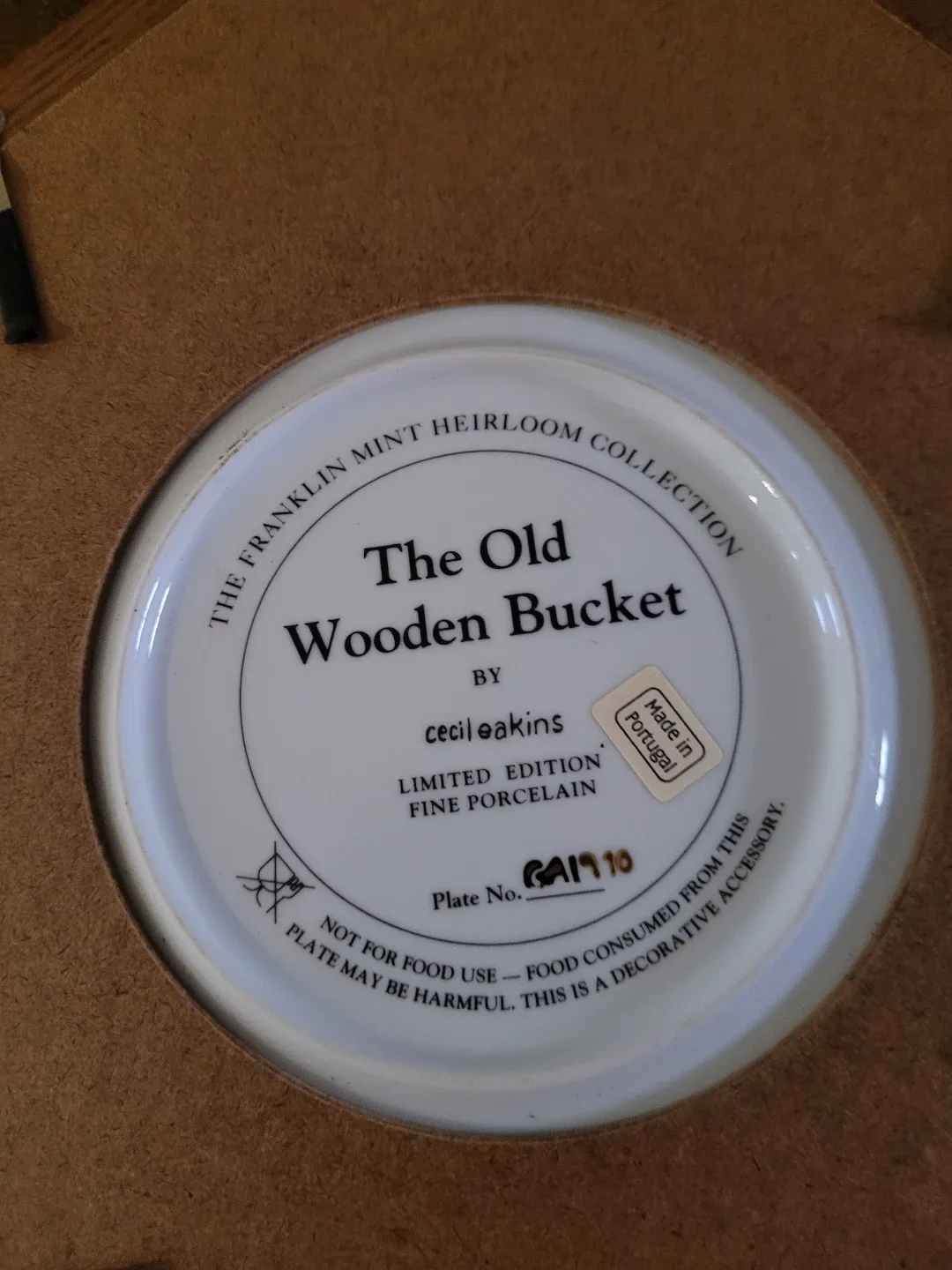The Old Wooden Bucket Limited Edition Fine Porcelain Plate - photo 2