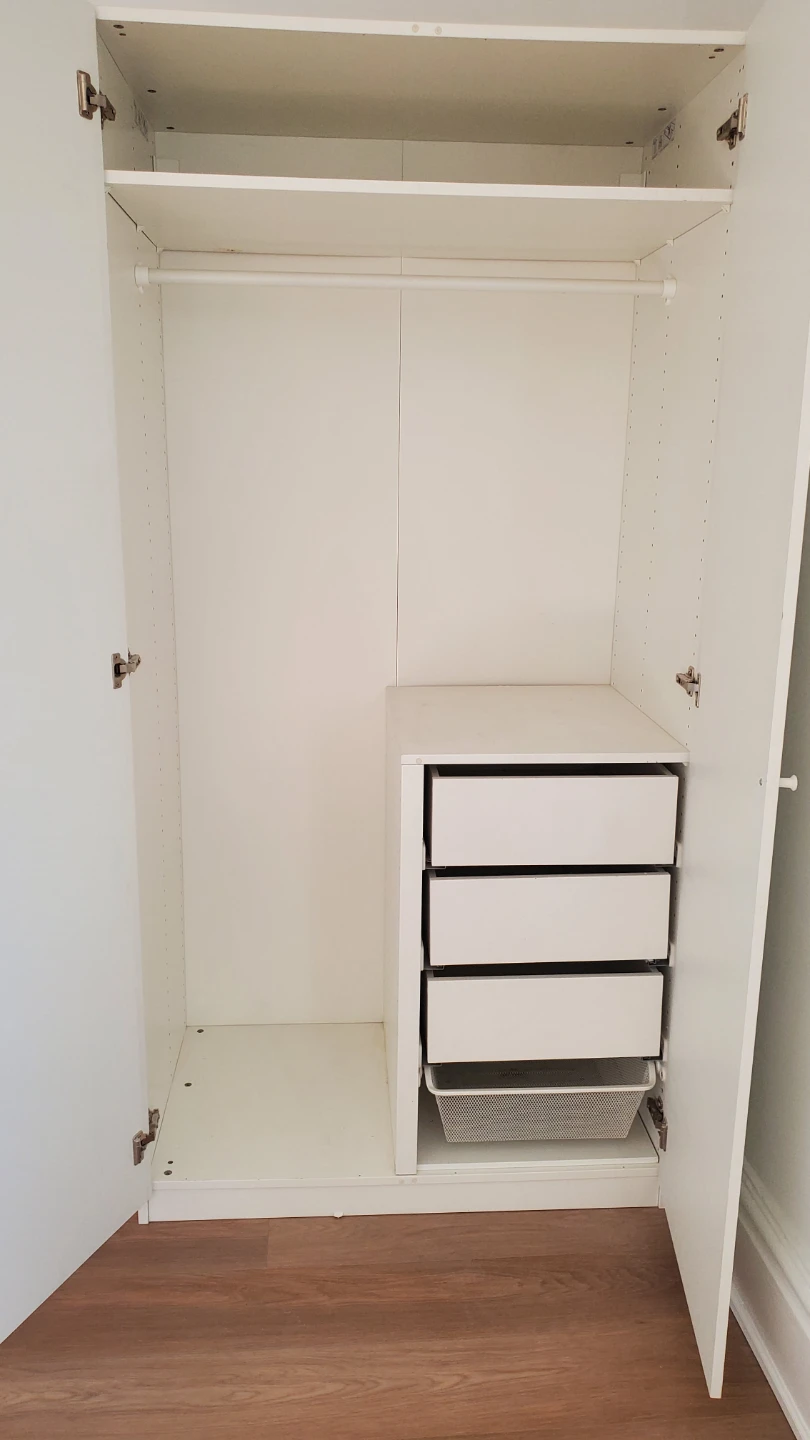 IKEA White Two-Door Wardrobe - photo 4
