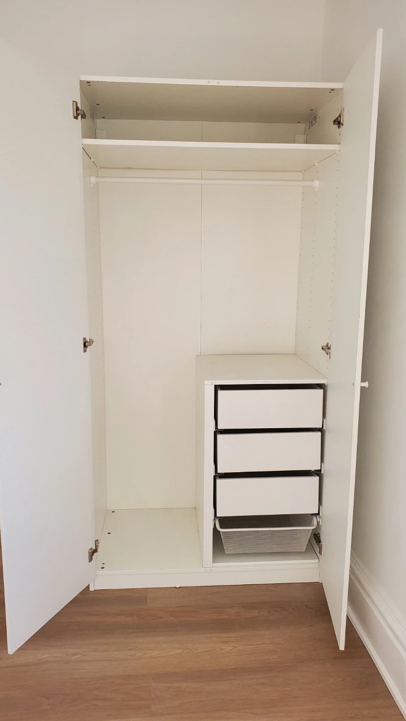 IKEA White Two-Door Wardrobe - photo 5