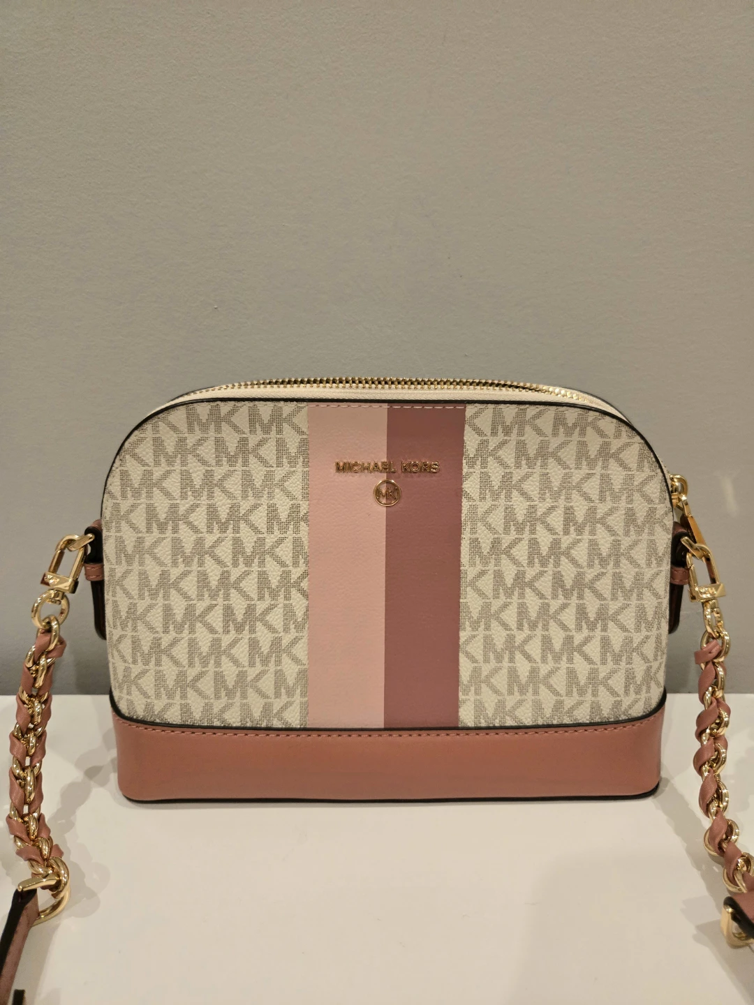 Michael Kors Signature Logo Dome Crossbody Bag