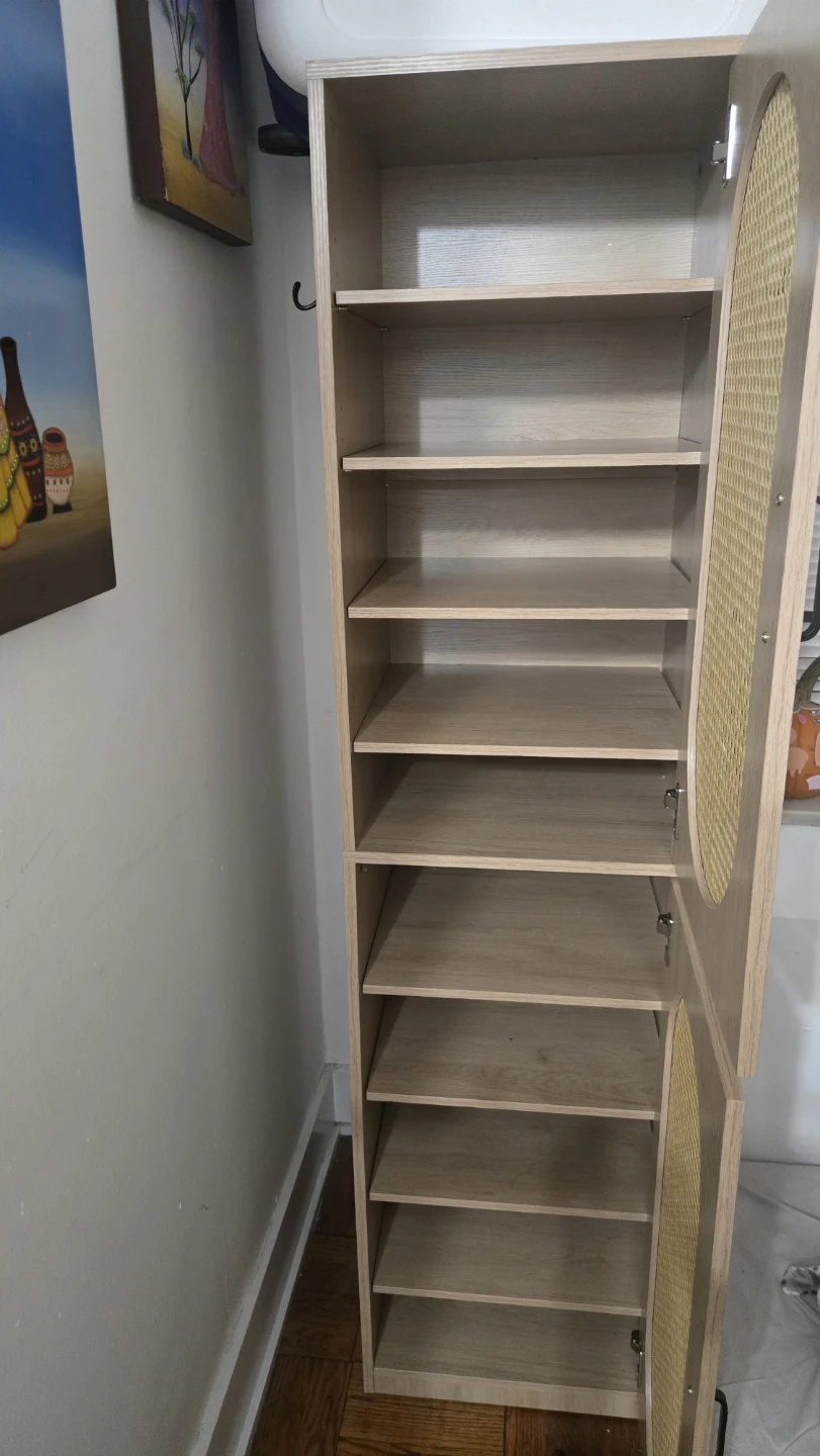 Tall Storage Cabinet with Cane Doors - photo 5