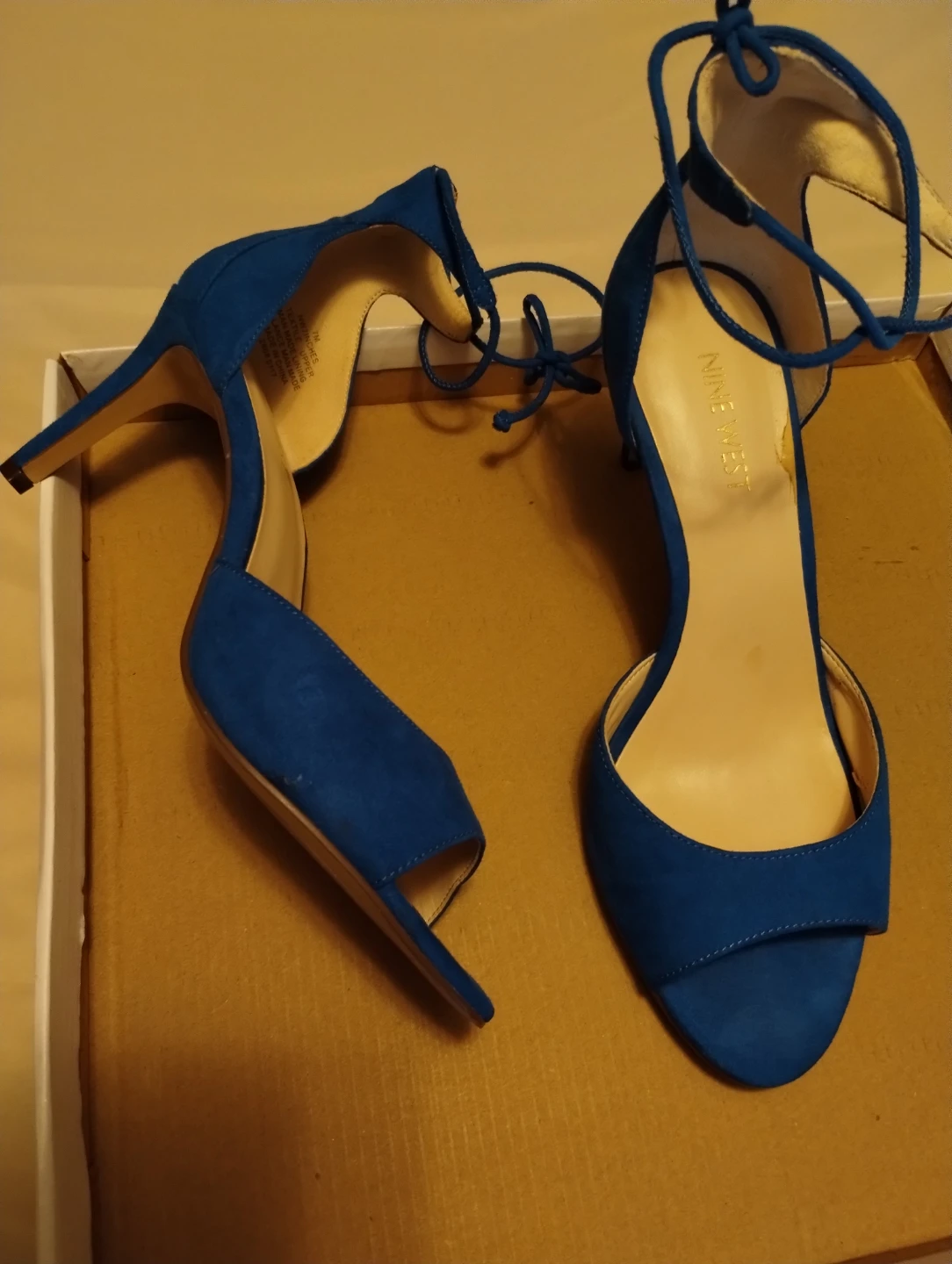 Nine West Blue Suede Lace-Up Heels - photo 5