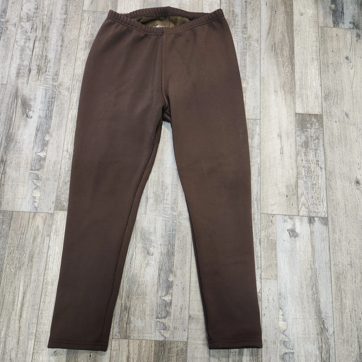 Just Cozy Brown Fleece Lined Pants - Size XL