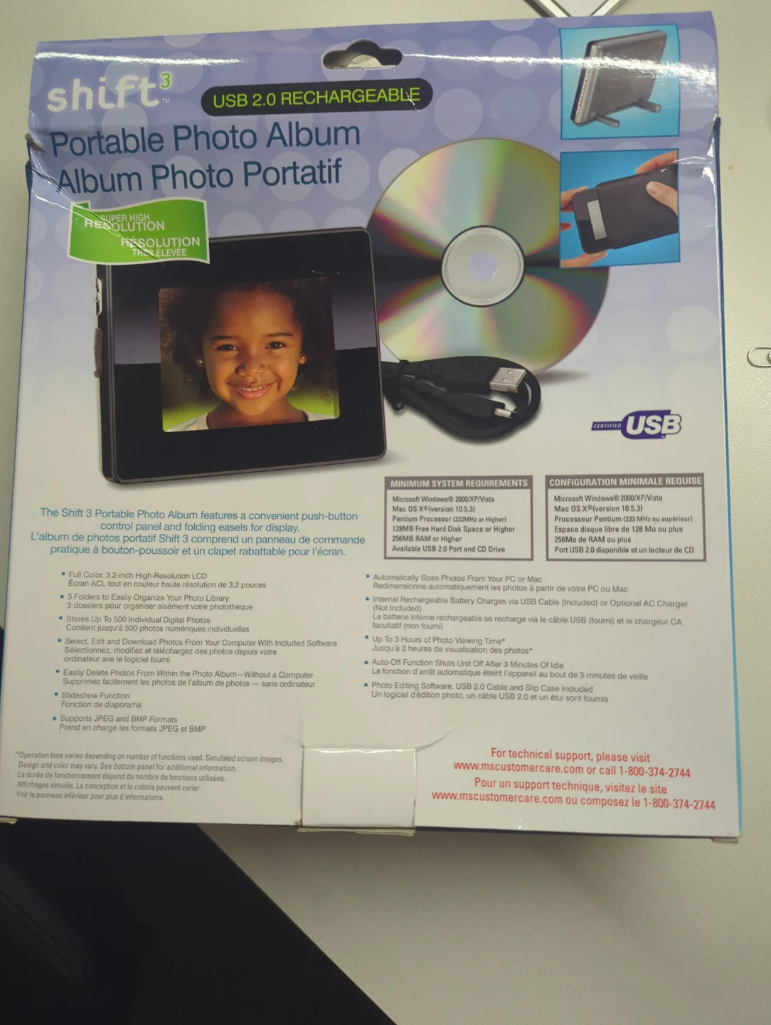 Shift 3 Portable USB 2.0 Rechargeable Photo Album - photo 4
