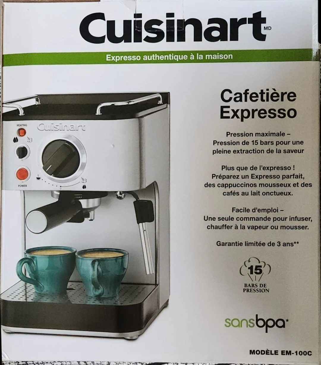 Cuisinart Espresso Machine EM-100C
