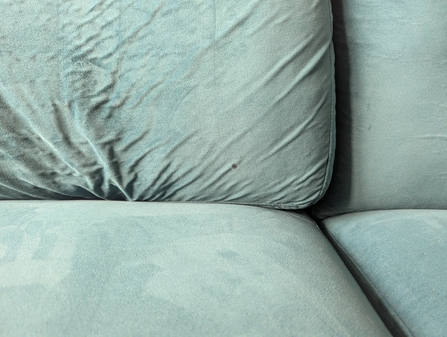 Teal L shaped sofa couch - photo 5