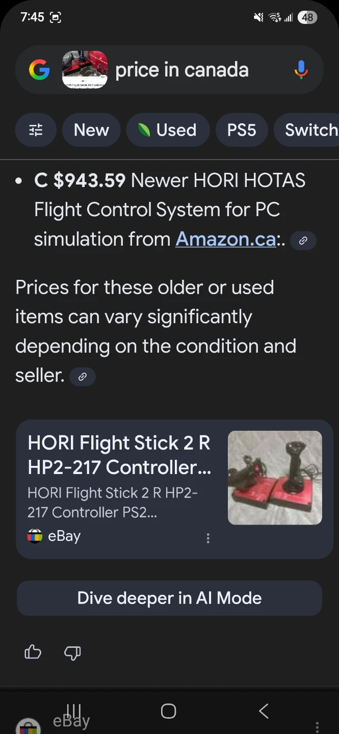 Hori Flight Stick 2 Comes with Game Ace Combat 5 for PS2 - photo 4