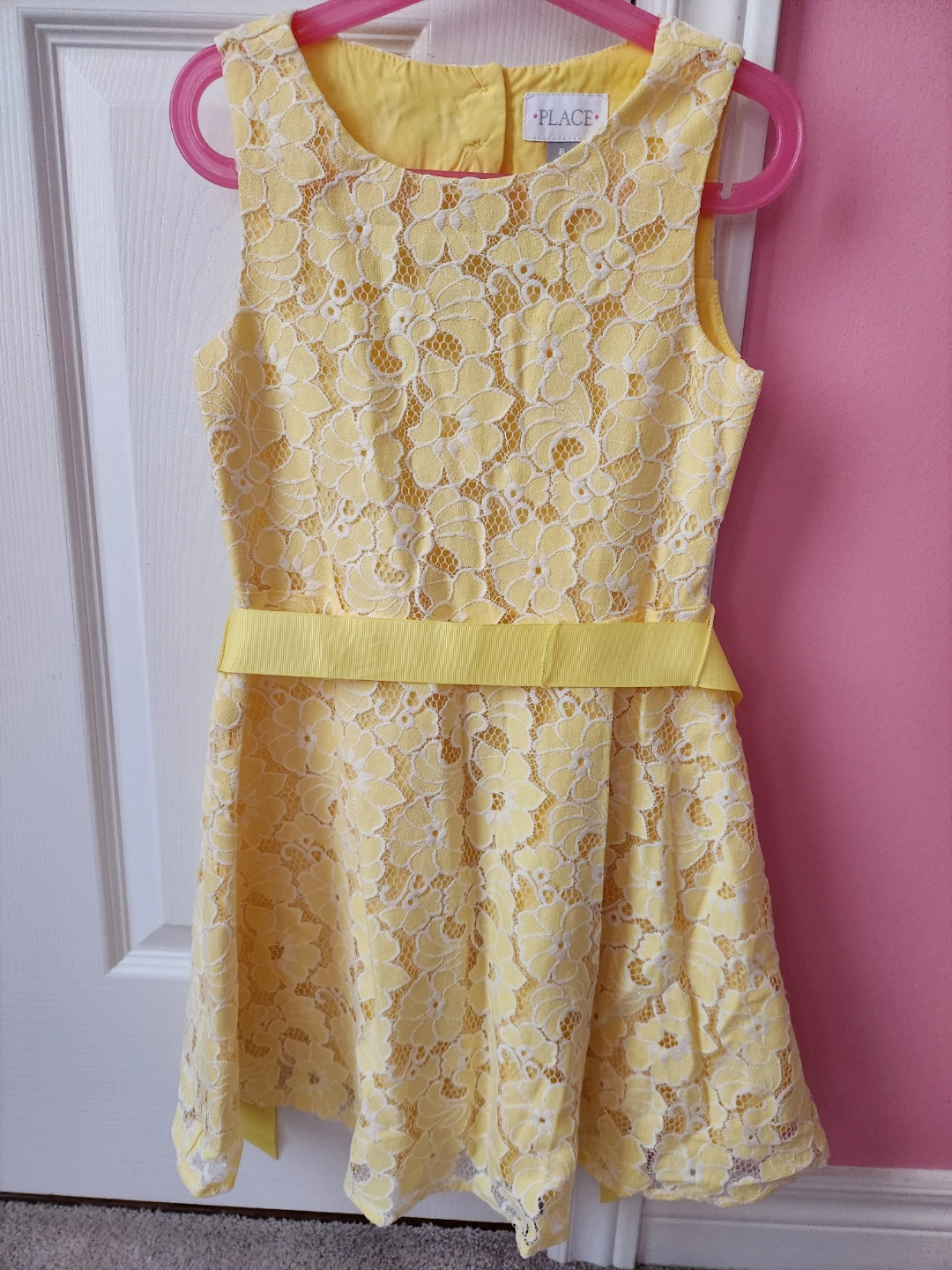 The Children's Place Yellow Lace Dress Size 8