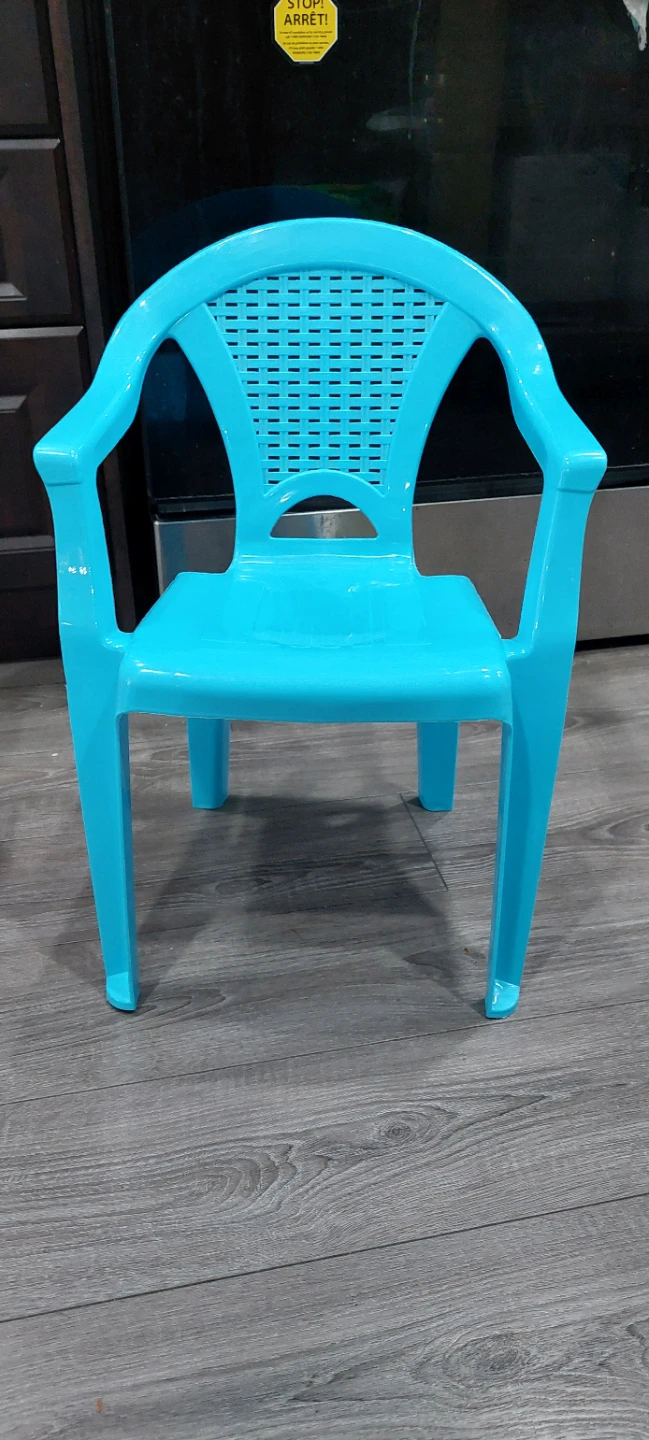 Kids Blue Plastic Armchair - photo 2