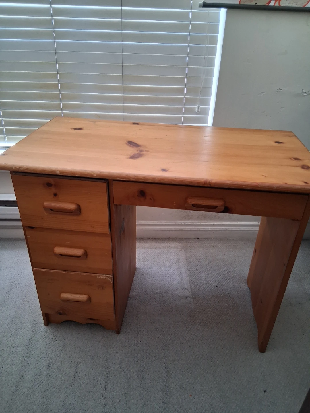 Solid Wood Desk with 4 Drawers - photo 3