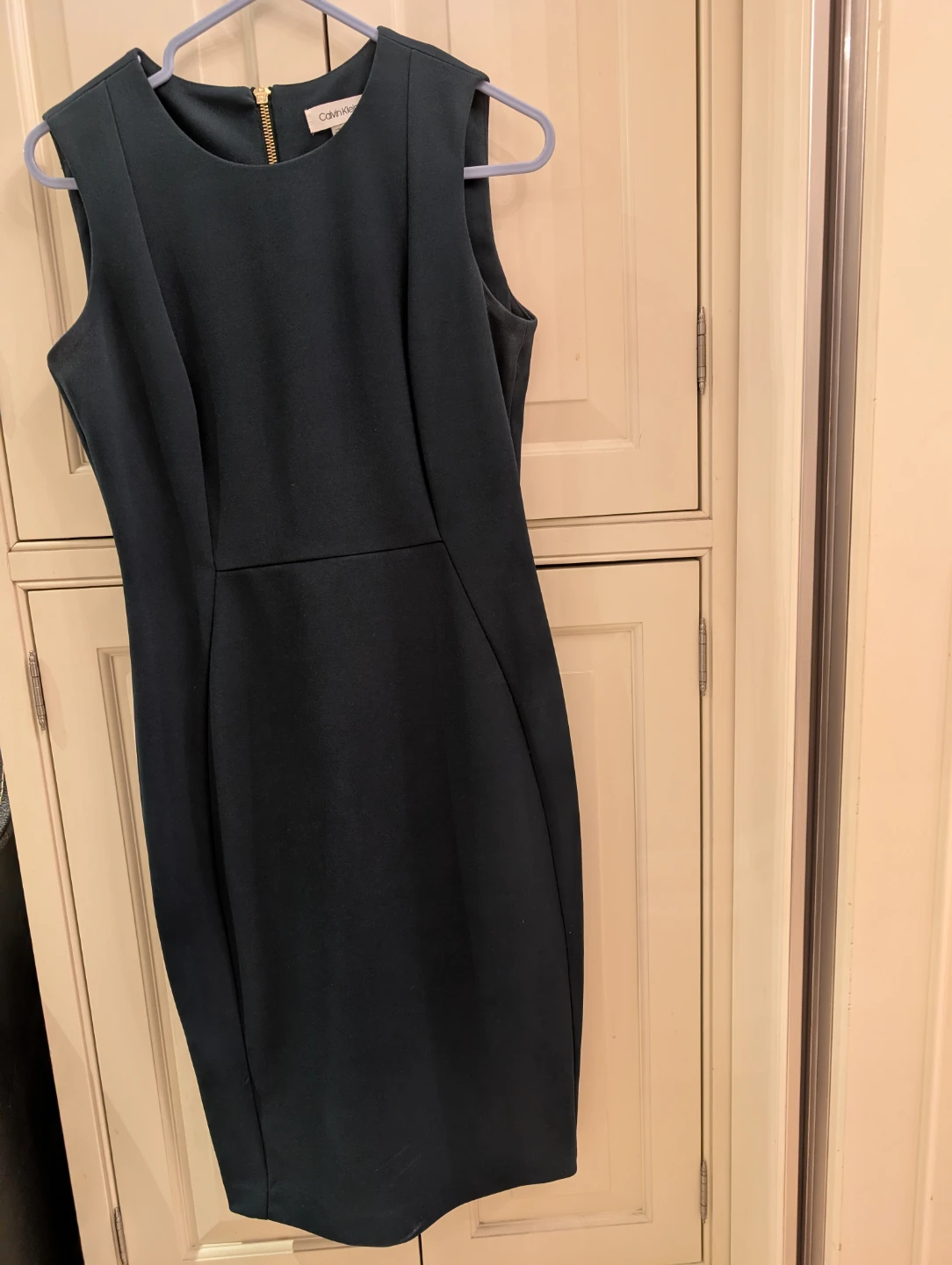 Calvin Klein Sleeveless Sheath Dress - Green