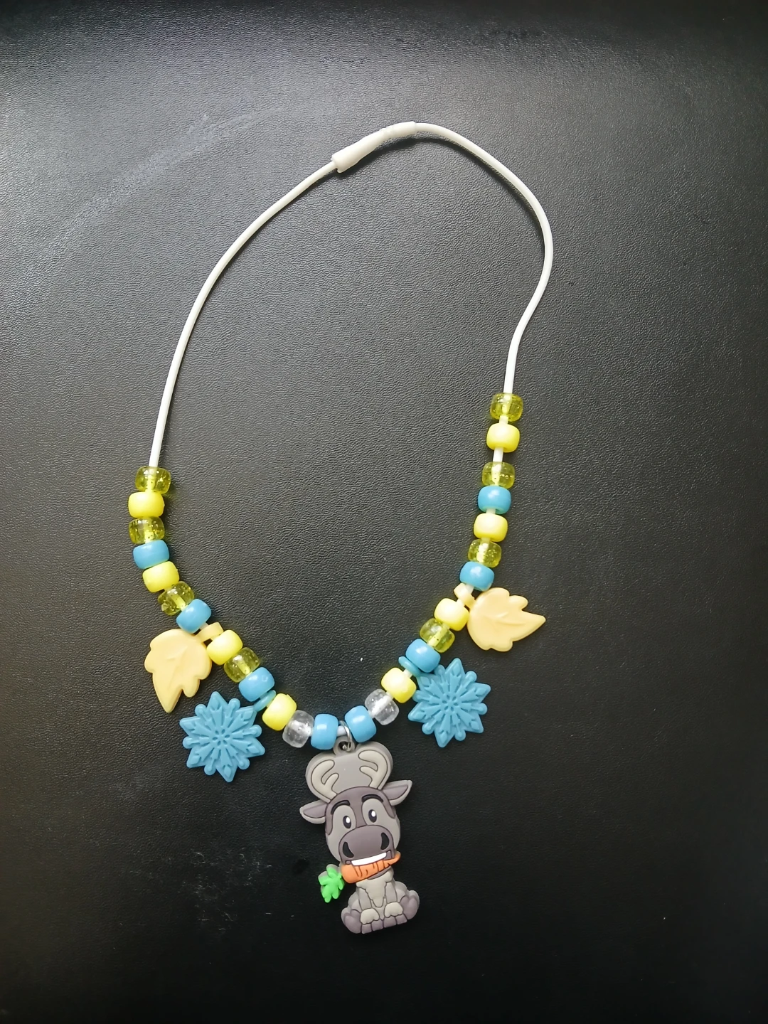 Frozen Sven and Snowflakes Beaded Necklace