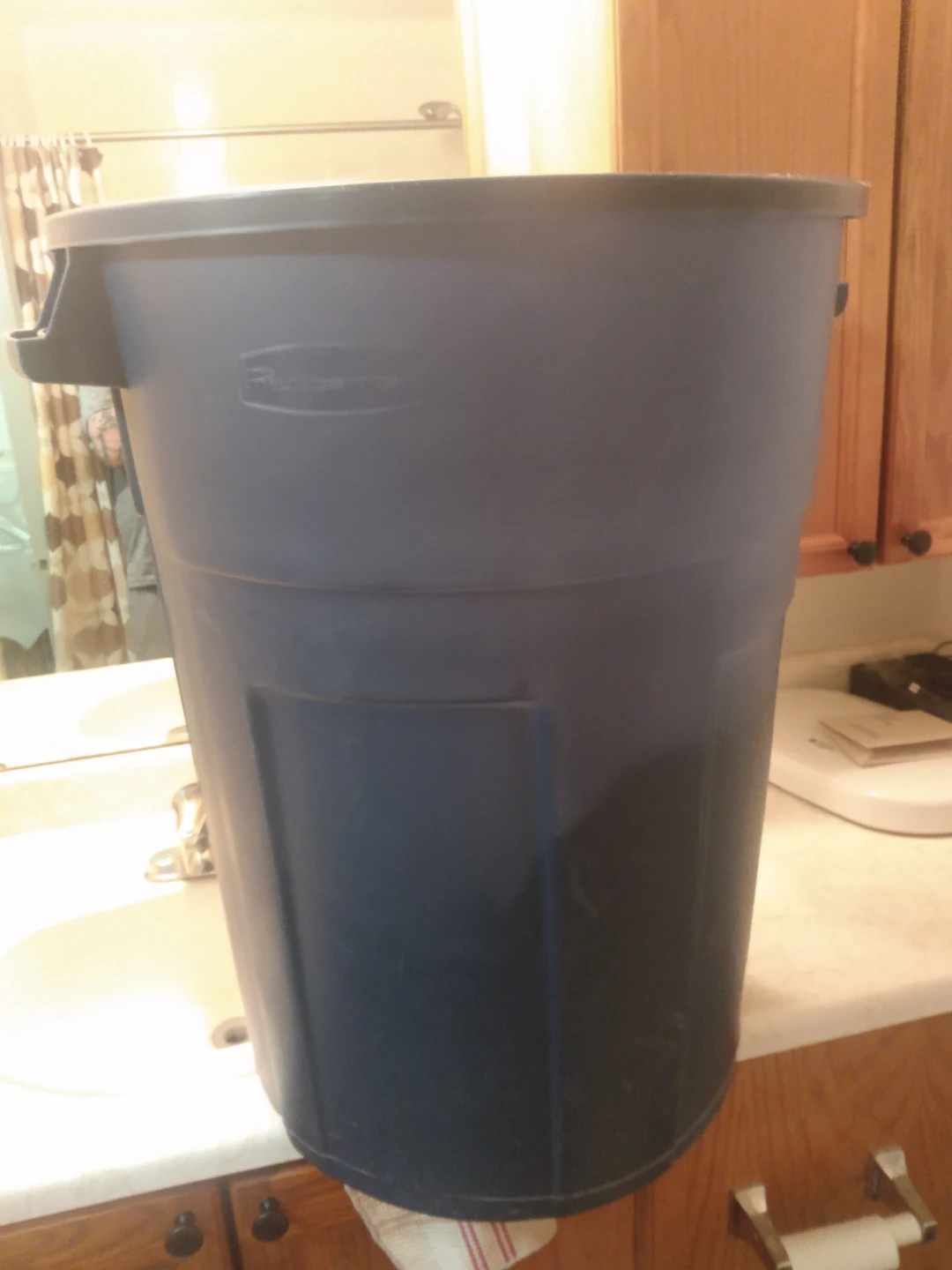 Rubbermaid Blue Garbage Can