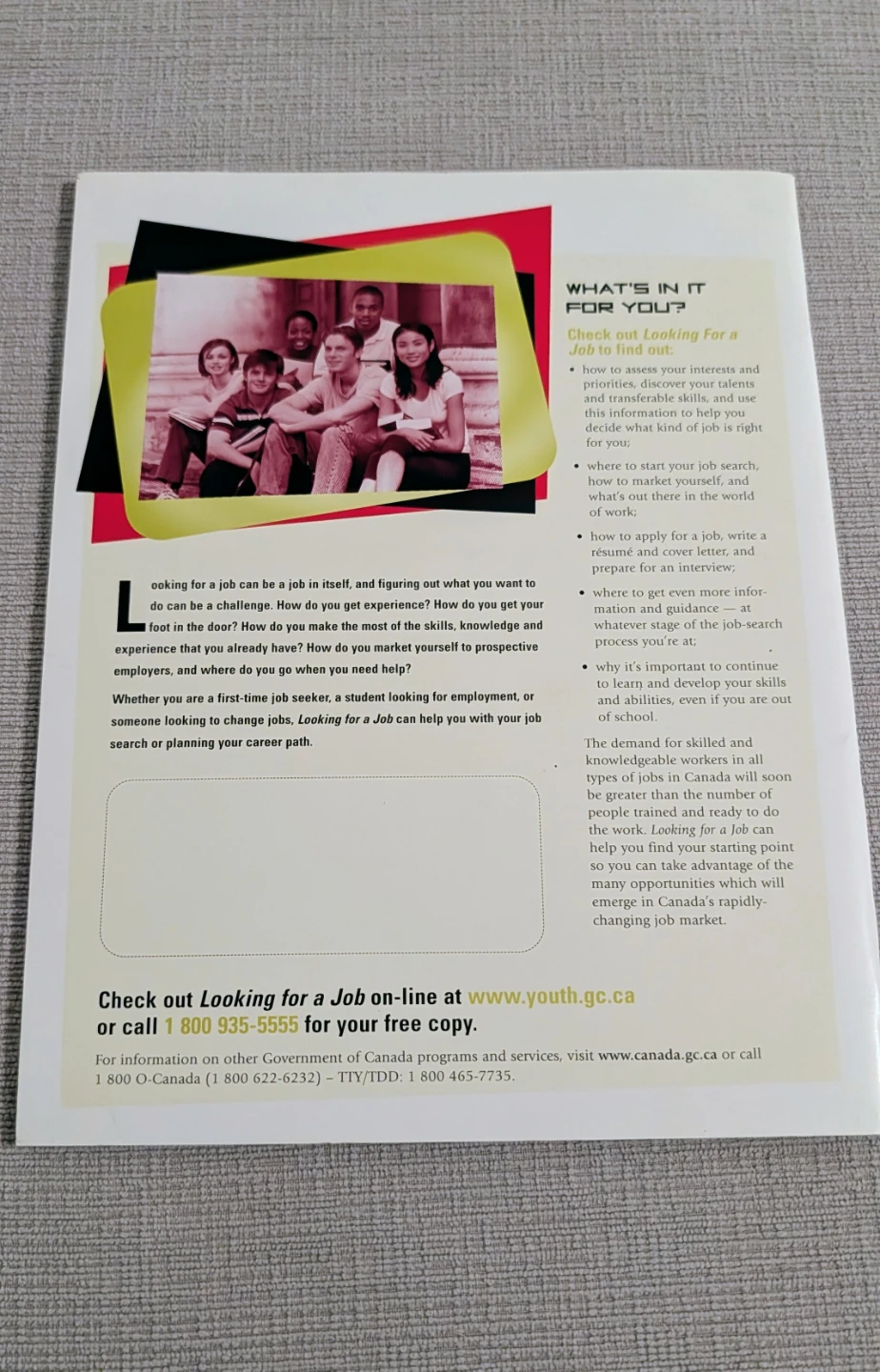 Looking For a Job Booklet - Youth Employment Strategy - photo 2