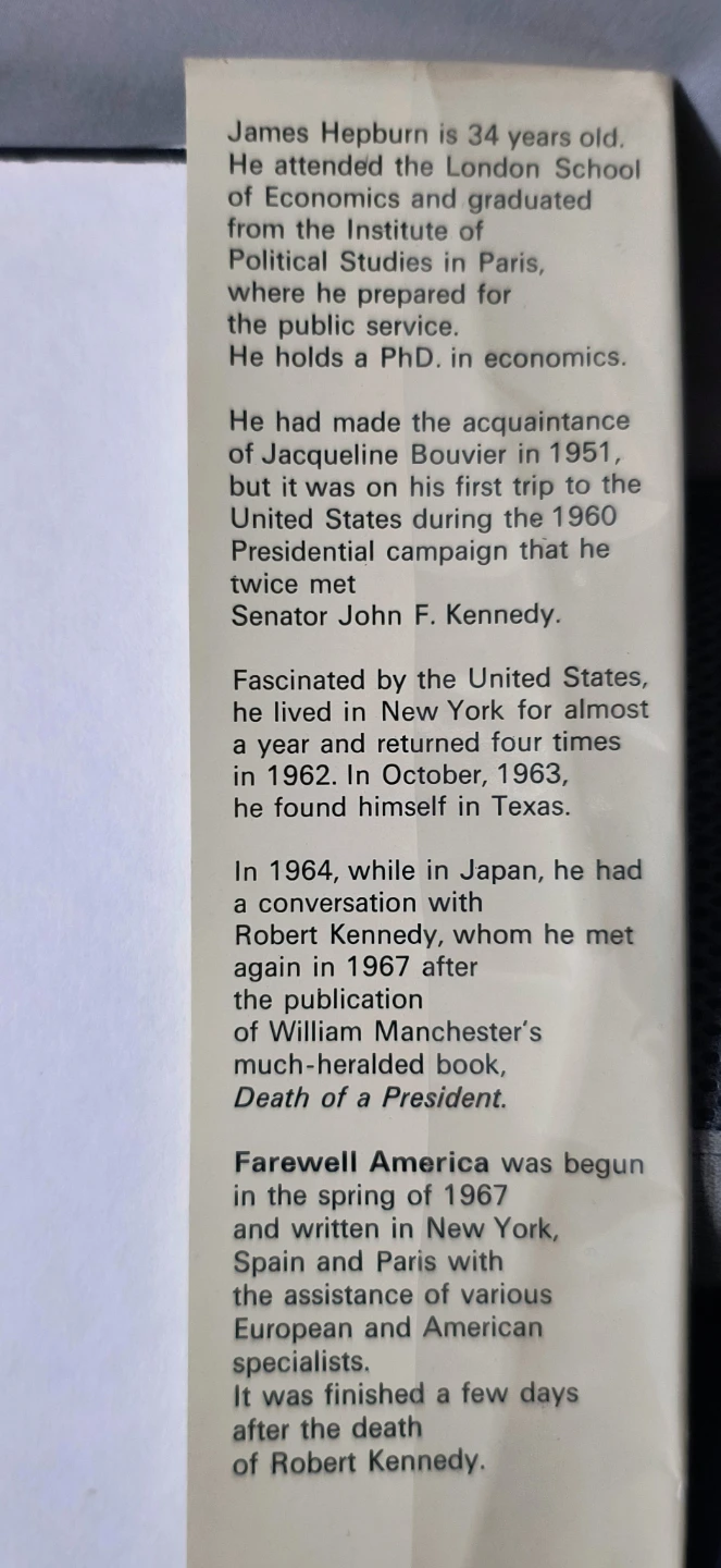 "Farewell America" James Hepburn 1968 hardcover - photo 4