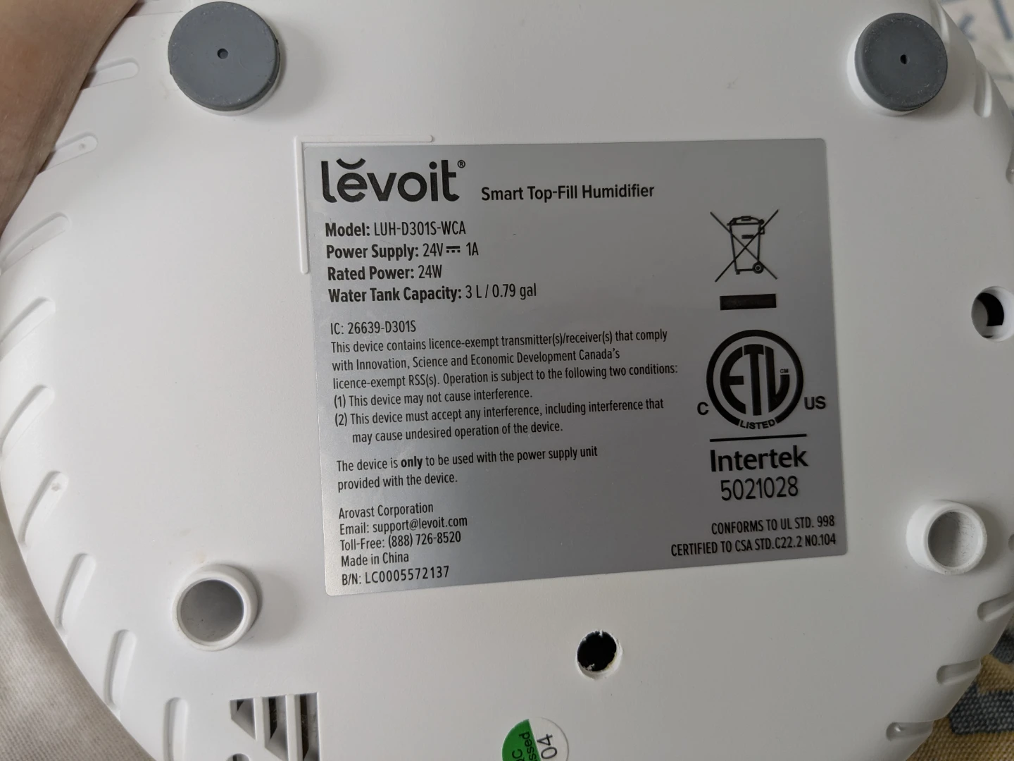 Levoit Dual 200s humidifier - photo 3