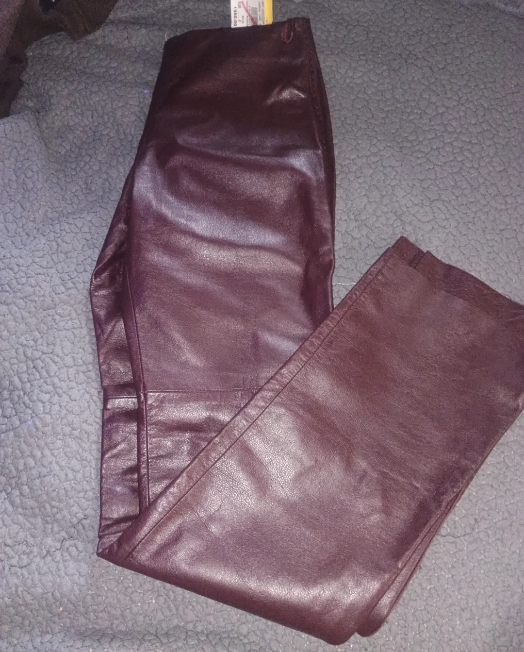 (Worth $350) Danier Burgundy Genuine Leather Pants - photo 2