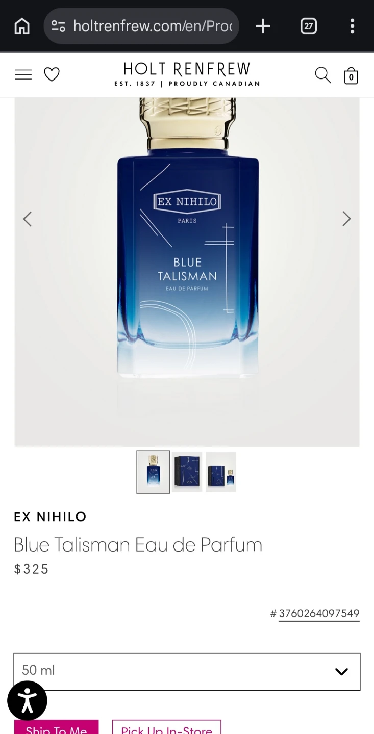 (Retails $325) EX NIHILO Blue Talisman EDP 50 ml (AUTHENTIC) - photo 4