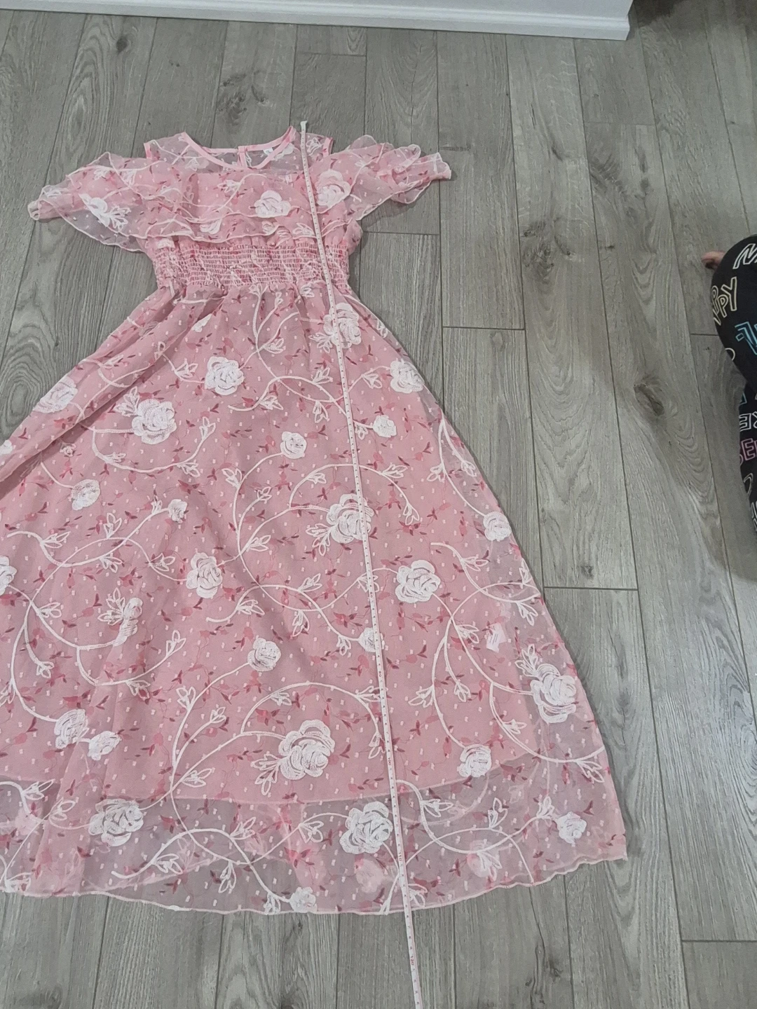 Pink Floral Dress with Ruffles - photo 2