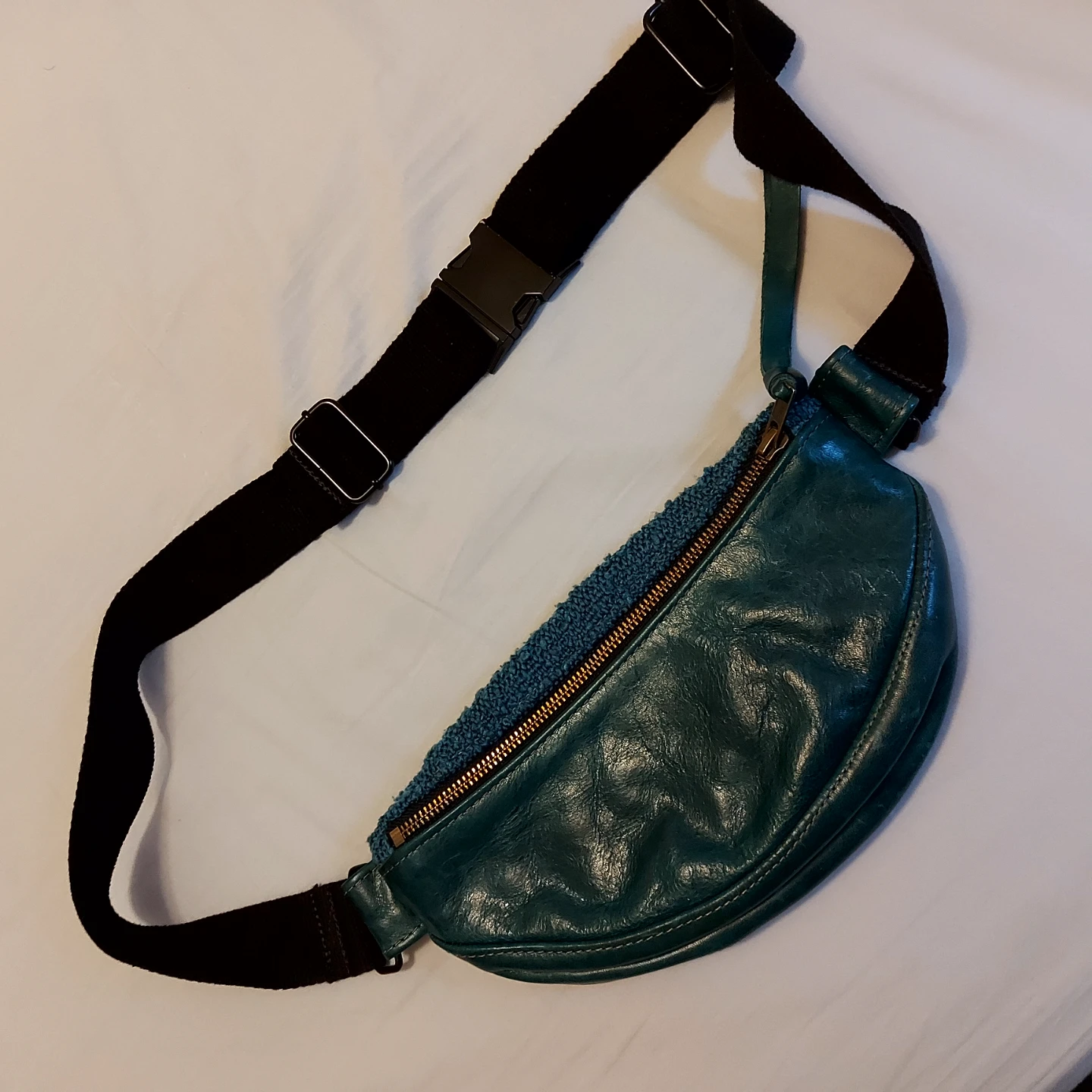 Roncy Pack - Teal Leather Fanny Pack