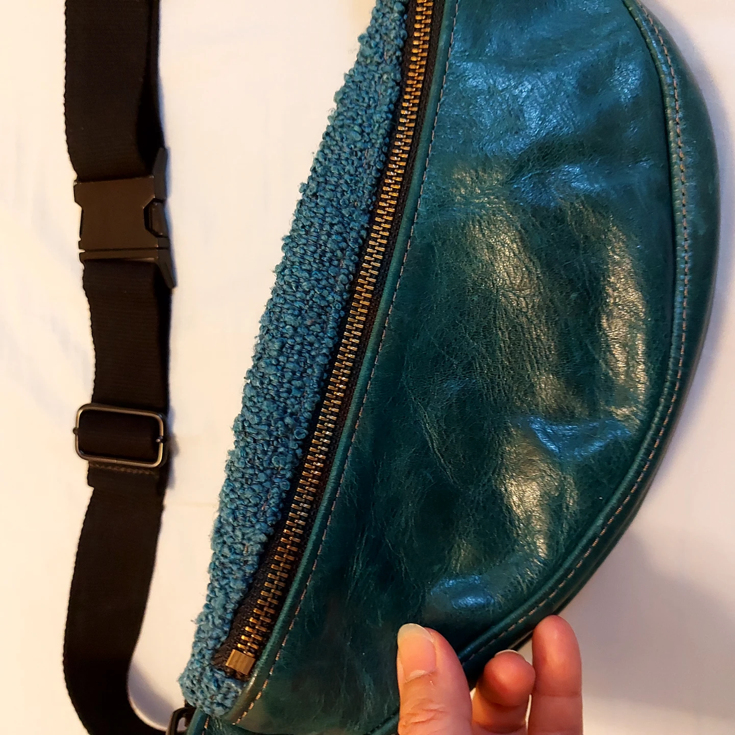 Roncy Pack - Teal Leather Fanny Pack - photo 2