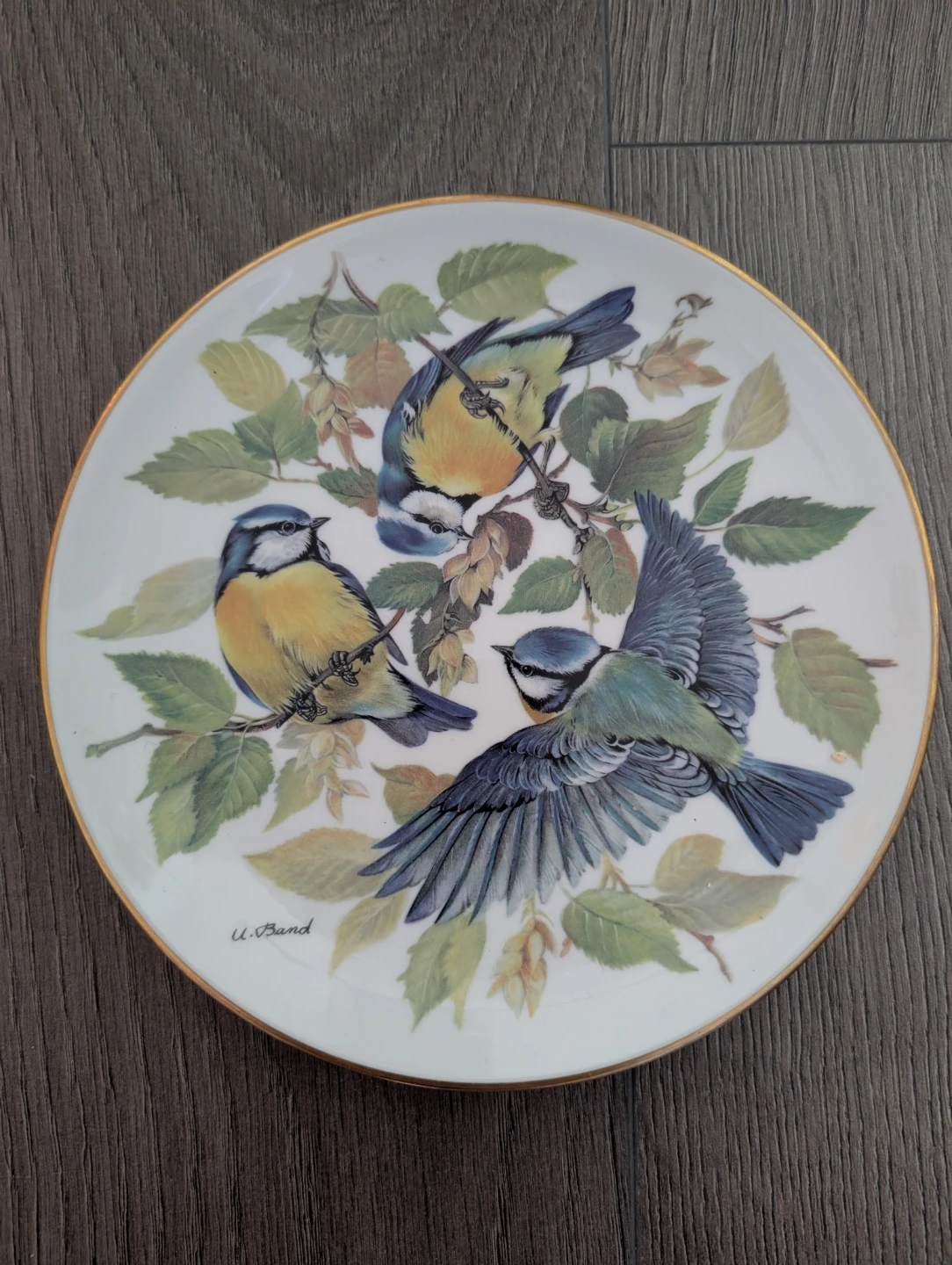 WWF Blue Tit Collectors Plate by U. Band 1985
