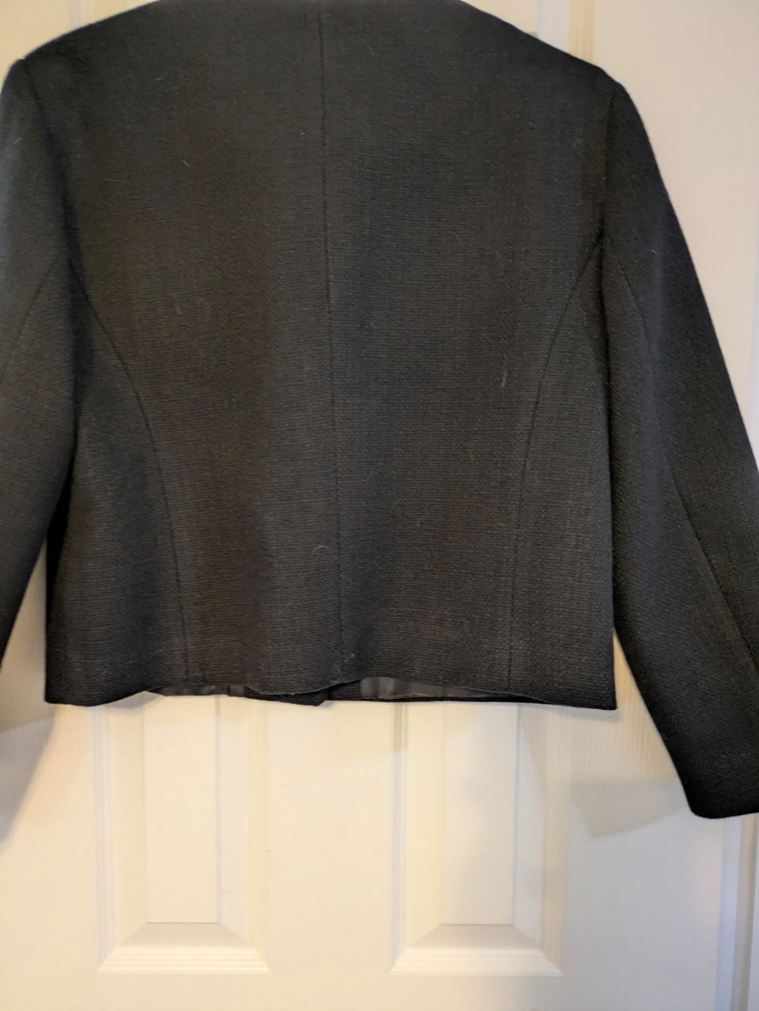 ZARA Black Textured Cropped Jacket with Gold Buttons - photo 3