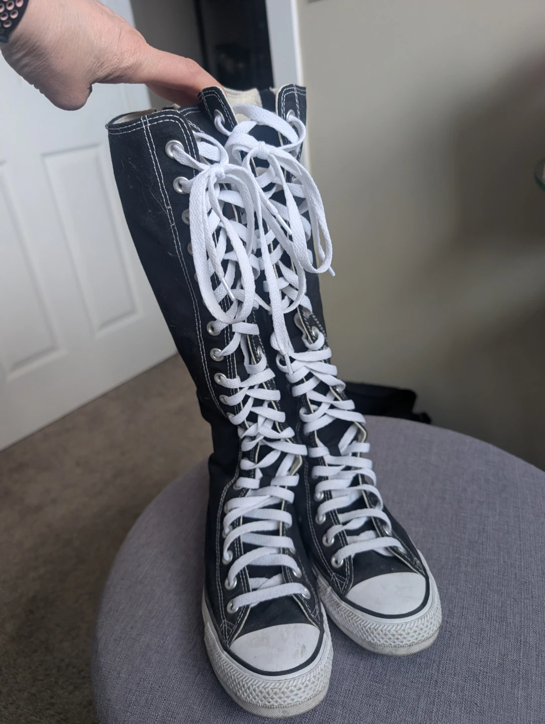 Converse Knee-High Zip-Up Sneakers