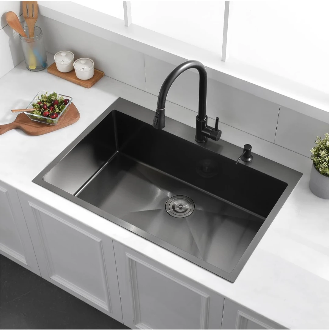 33-inch topmount black Stainless Steel Kitchen Sink - photo 2