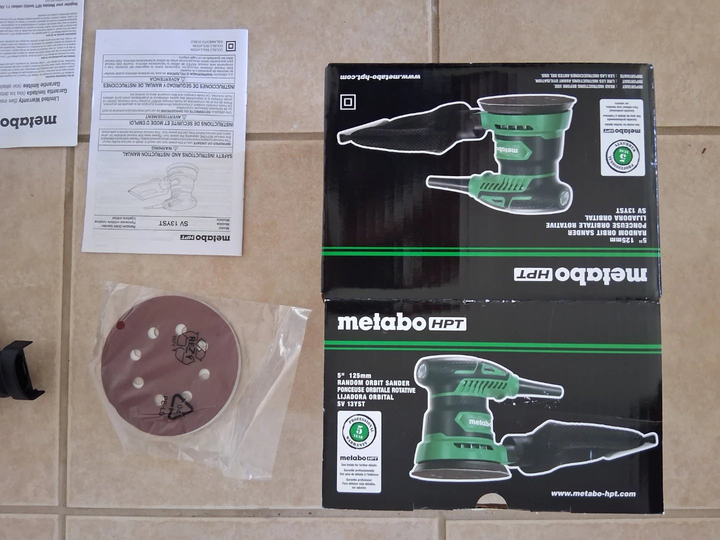 Metabo HPT 5" Random Orbit Sander SV13YS T - photo 4