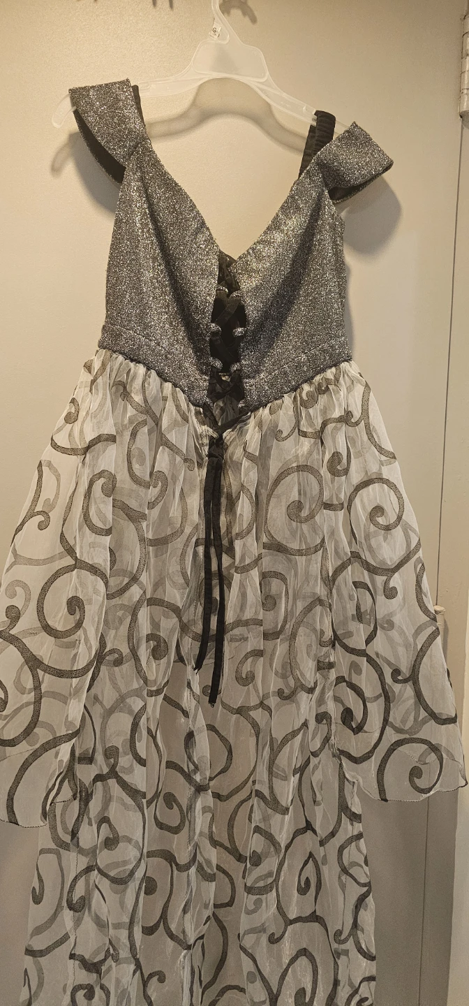 Sparkly Off-Shoulder Party Dress with Corset Back - photo 2