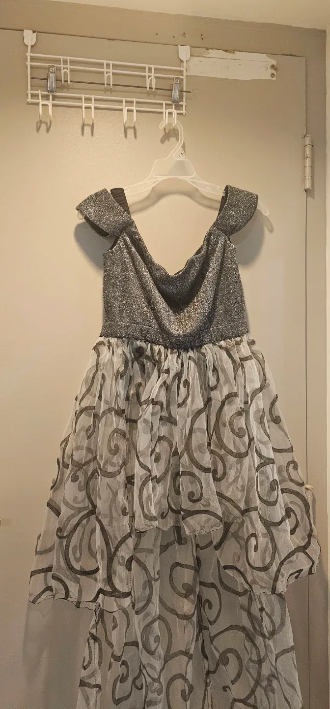 Sparkly Off-Shoulder Party Dress with Corset Back - photo 5