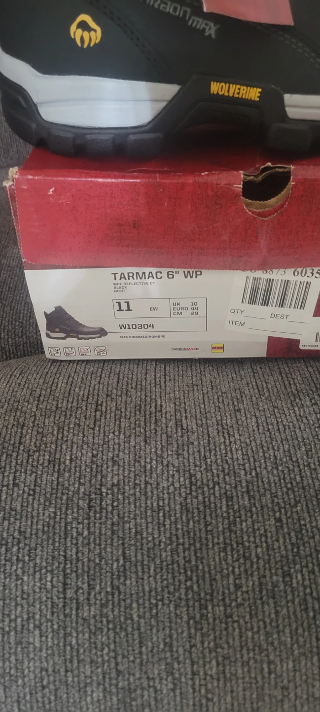 Wolverine Men's Tarmac 6" Composite Toe WP Work Boots Size 11 - photo 2