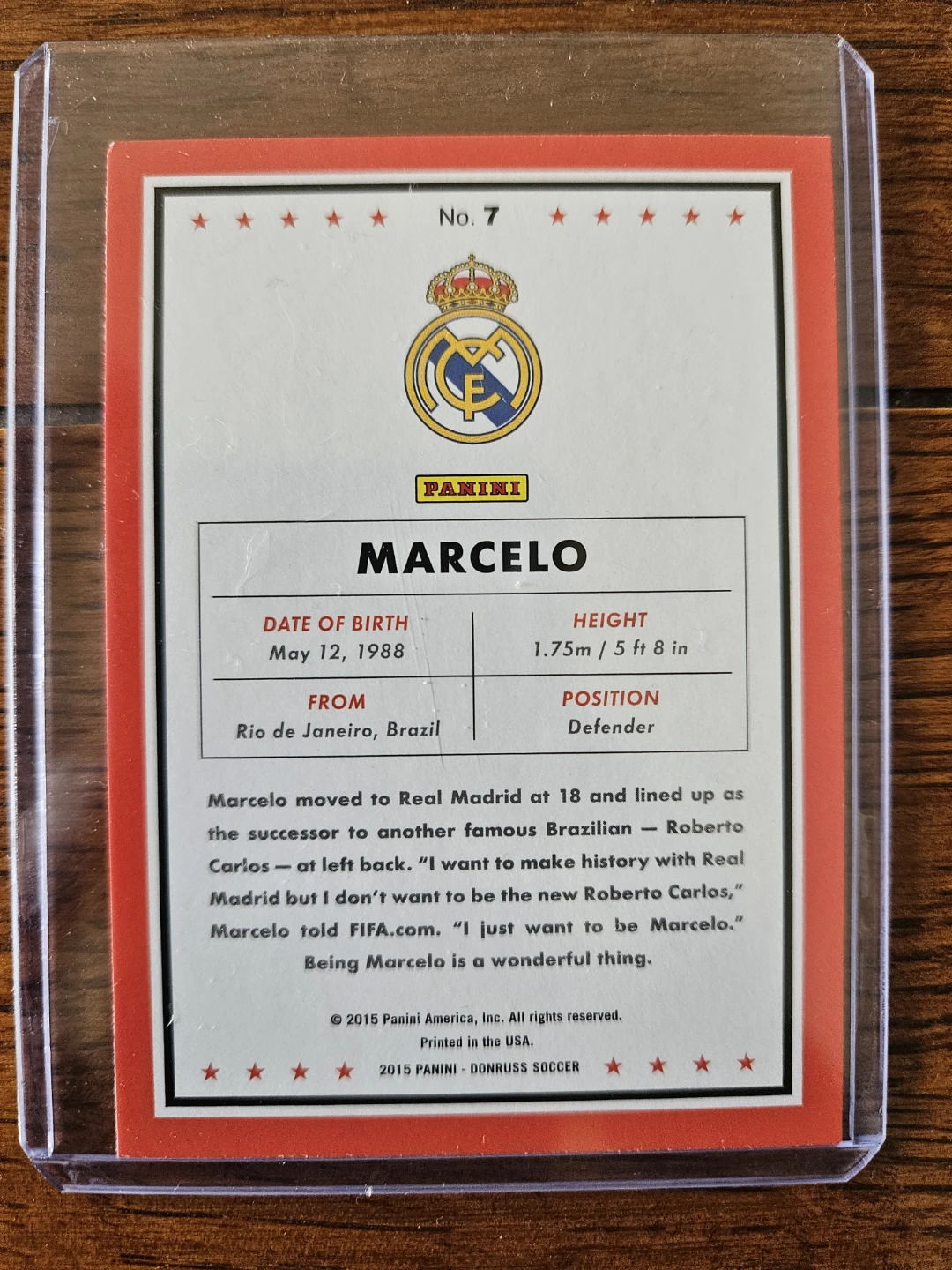 Panini Donruss Soccer Marcelo 2015 Trading Card - photo 2