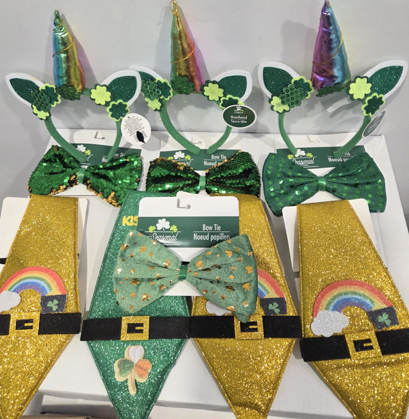 St. Patrick's Day Headbands and Bow Ties Set🌱