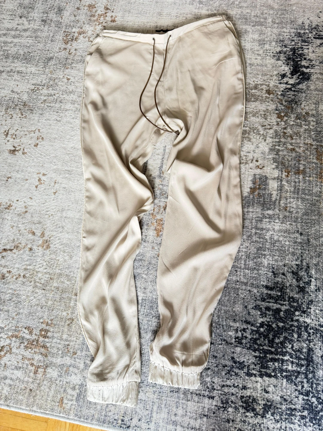 Fabiana Filippi Silk Cream Jogger Pants