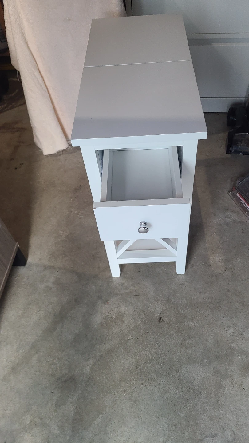 White End Table with Drawer - photo 2