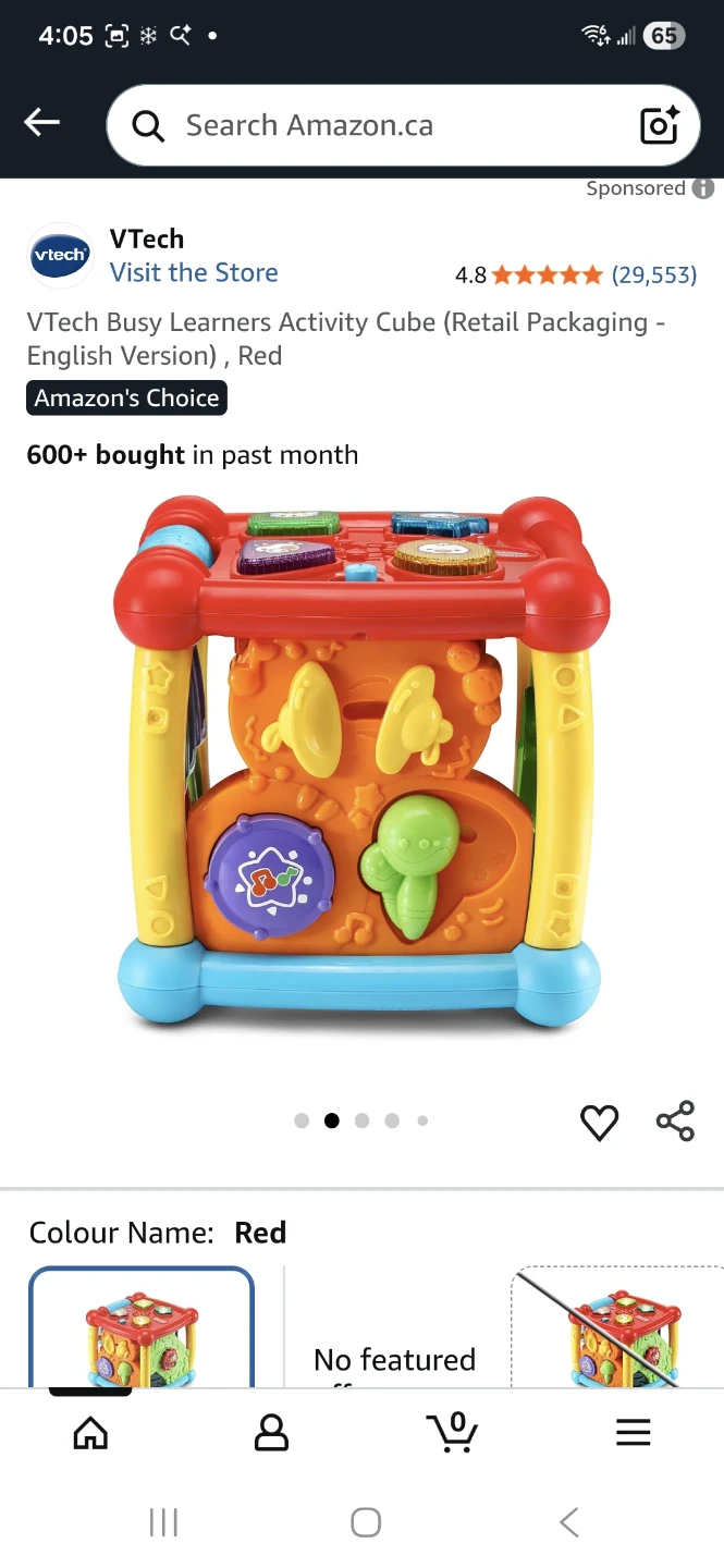 VTech Busy Learners Activity Cube - Red - photo 2