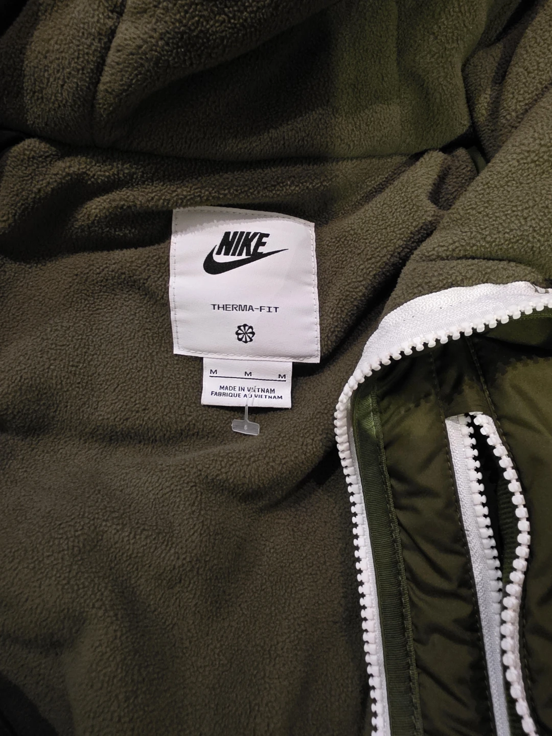 Nike Therma-Fit Hooded Jacket - Olive Green - Size M - photo 2